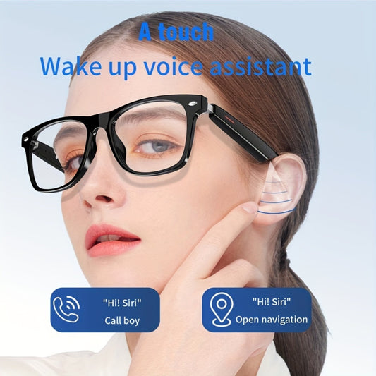 Chrono elite store-Smart Audio Glasses with Wireless Wireless Connectivity, HD Built-in Microphone, Remote Shutter Control, Touch Panel, USB Rechargeable Lithium Polymer Battery, Non-Water Resistant, Voice Assistant Support f