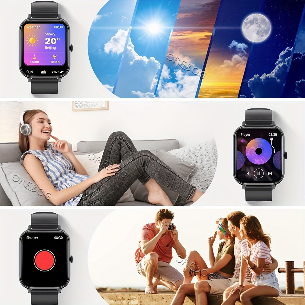 Chrono elite store-1.83'' Full Touch Screen Smartwatch - 100+ Sport Modes, AI-Powered Control, Games, Heart Rate Monitoring, Call & Message Reminders - Compatible with Android & iOS Phones for Active Women and Men