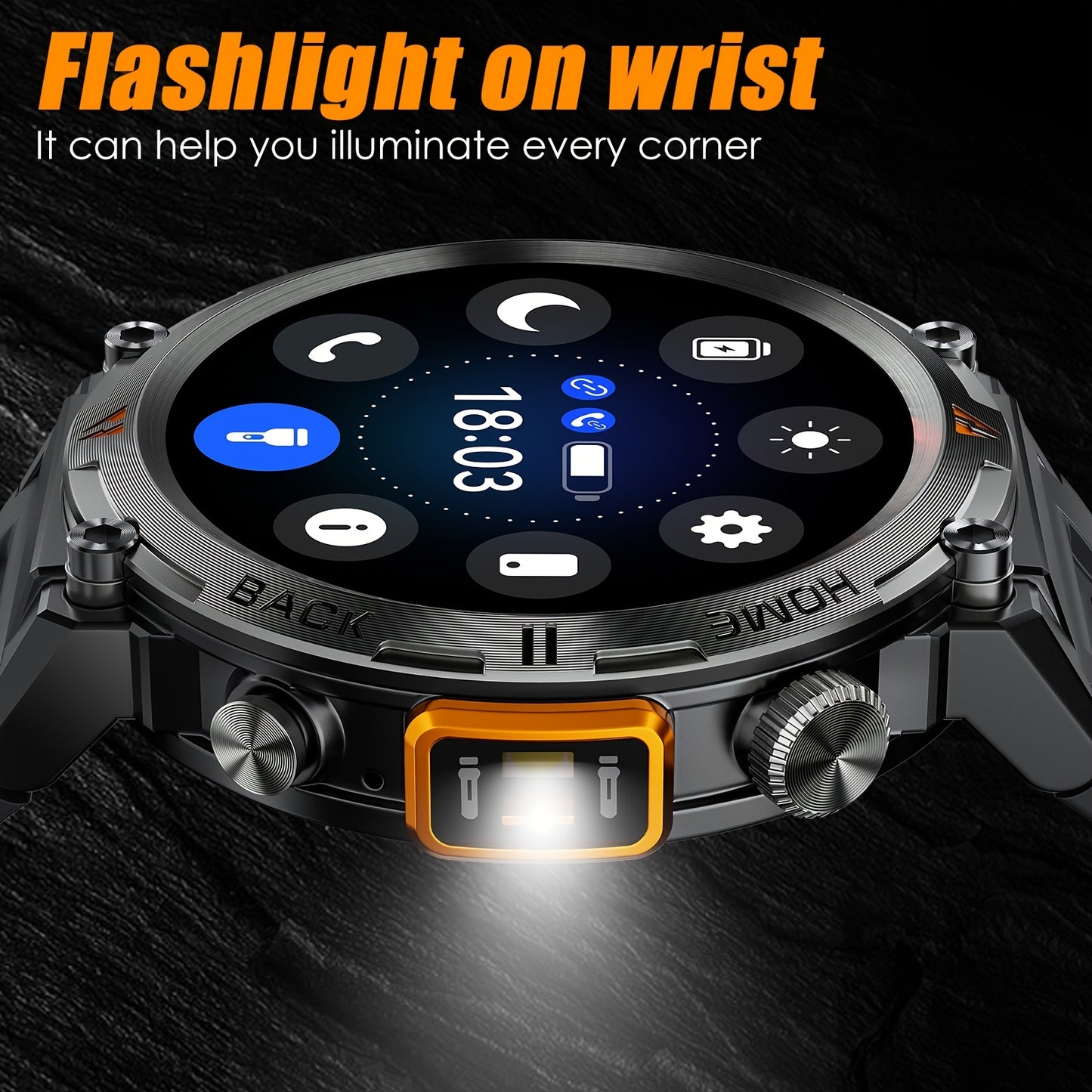 Chrono elite store-Men's Multi-Functional Compatible with Android Devices Watch